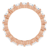 14K Rose 1 3/4 CTW Natural Diamond Eternity Band Size 4.5
