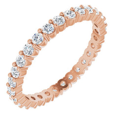 14K Rose 1/2 CTW Natural Diamond Eternity Band Size 4 14K Rose 1/2 CTW Natural Diamond Eternity Band Size 4