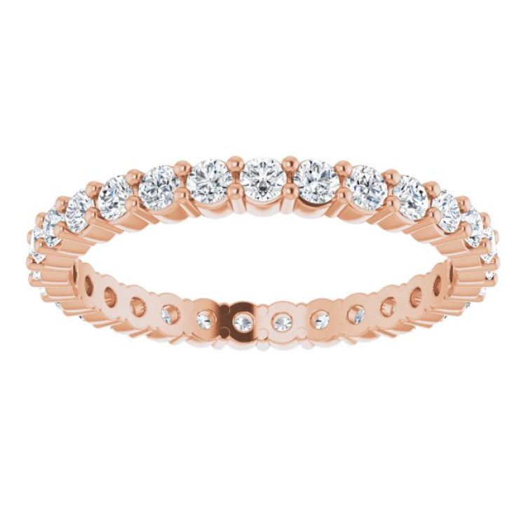 14K Rose 1/2 CTW Natural Diamond Eternity Band Size 4 14K Rose 1/2 CTW Natural Diamond Eternity Band Size 4