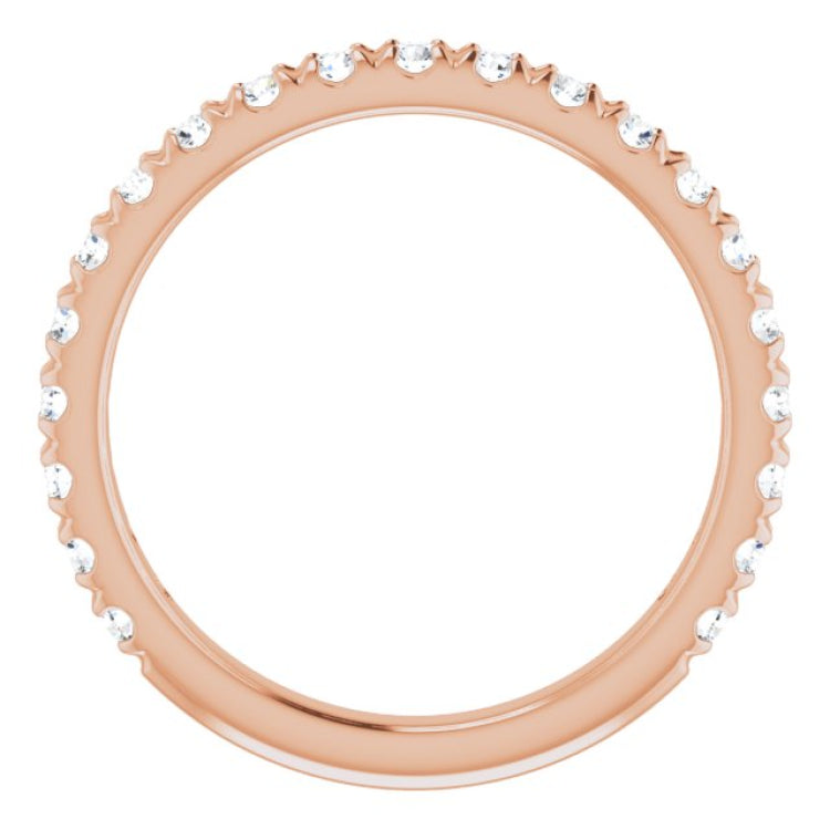 14K Rose 1/2 CTW Natural Diamond French-Set Anniversary Band 14K Rose 1/2 CTW Natural Diamond French-Set Anniversary Band