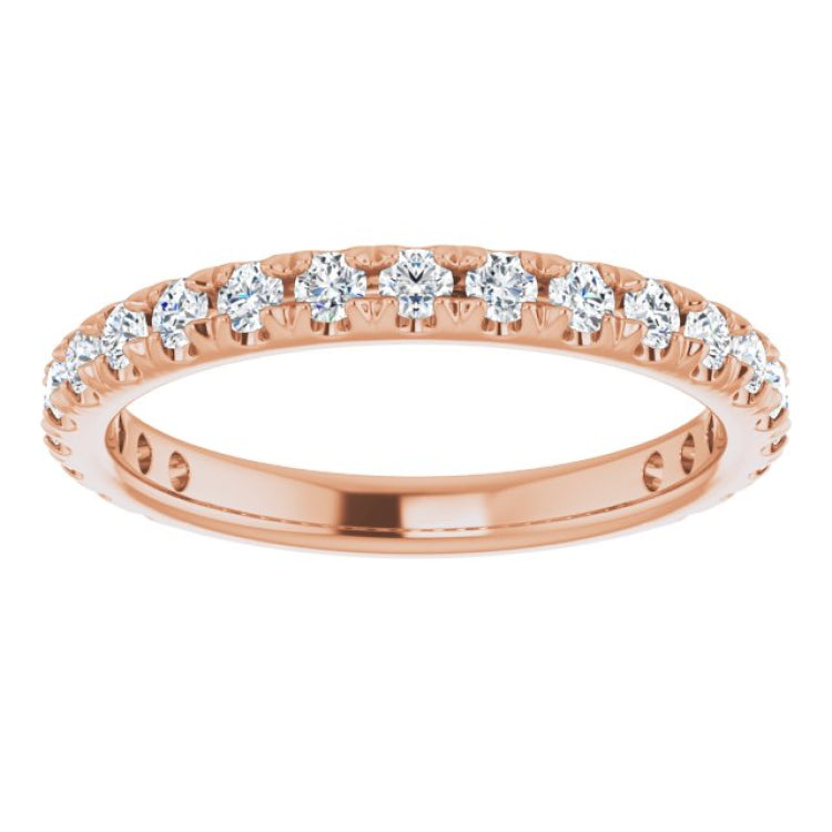 14K Rose 1/2 CTW Natural Diamond French-Set Anniversary Band 14K Rose 1/2 CTW Natural Diamond French-Set Anniversary Band