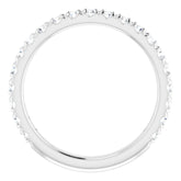 Platinum 1/2 CTW Natural Diamond French-Set Anniversary Band