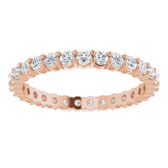 14K Rose 1/2 CTW Natural Diamond Eternity Band Size 5 14K Rose 1/2 CTW Natural Diamond Eternity Band Size 5