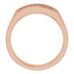 14K Rose 1/3 CTW Natural Diamond Milgrain Band 14K Rose 1/3 CTW Natural Diamond Milgrain Band