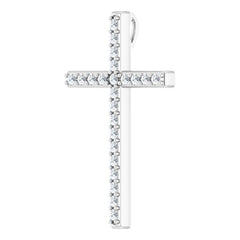 14K White 1/3 CTW Natural Diamond Cross Pendant 14K White 1/3 CTW Natural Diamond Cross Pendant