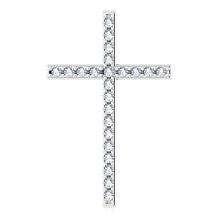 14K White 3/8 CTW Natural Diamond Cross Pendant 14K White 3/8 CTW Natural Diamond Cross Pendant