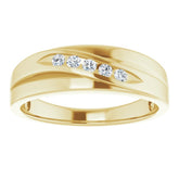 14K Yellow 1/6 CTW Natural Diamond Band