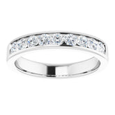 Platinum 3/4 CTW Natural Diamond Band