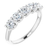 14K White 1 CTW Natural Diamond Anniversary Band