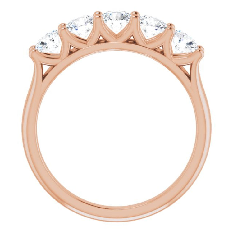 14K Rose 1 CTW Natural Diamond Anniversary Band 14K Rose 1 CTW Natural Diamond Anniversary Band