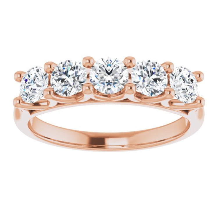 14K Rose 1 CTW Natural Diamond Anniversary Band 14K Rose 1 CTW Natural Diamond Anniversary Band