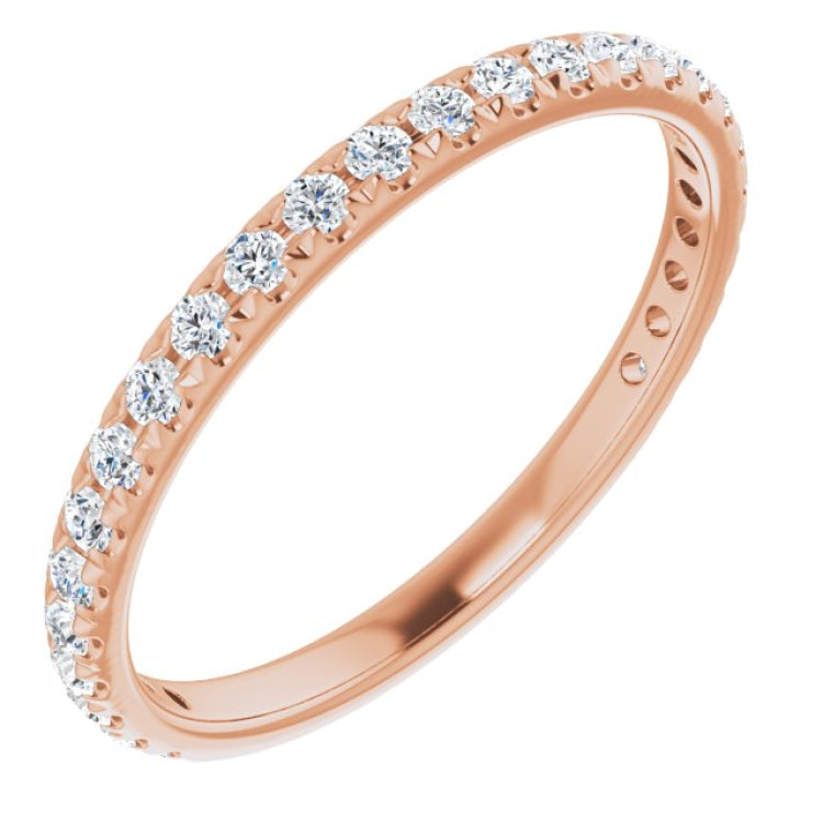 14K Rose 1/3 CTW Natural Diamond French-Set Anniversary Band 14K Rose 1/3 CTW Natural Diamond French-Set Anniversary Band