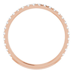 14K Rose 1/3 CTW Natural Diamond French-Set Anniversary Band 14K Rose 1/3 CTW Natural Diamond French-Set Anniversary Band