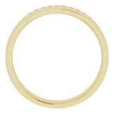 14K Yellow 3/8 CTW Natural Diamond Band