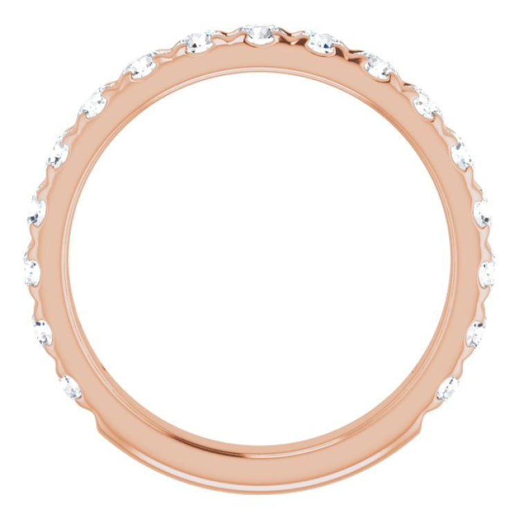 14K Rose 1 CTW Natural Diamond French-Set Anniversary Band 14K Rose 1 CTW Natural Diamond French-Set Anniversary Band
