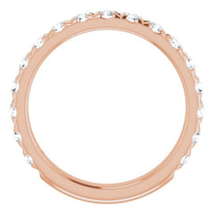 14K Rose 1 CTW Natural Diamond French-Set Anniversary Band 14K Rose 1 CTW Natural Diamond French-Set Anniversary Band