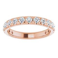14K Rose 1 CTW Natural Diamond French-Set Anniversary Band 14K Rose 1 CTW Natural Diamond French-Set Anniversary Band