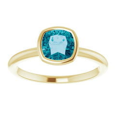 14K Yellow Natural London Blue Topaz Ring 14K Yellow Natural London Blue Topaz Ring