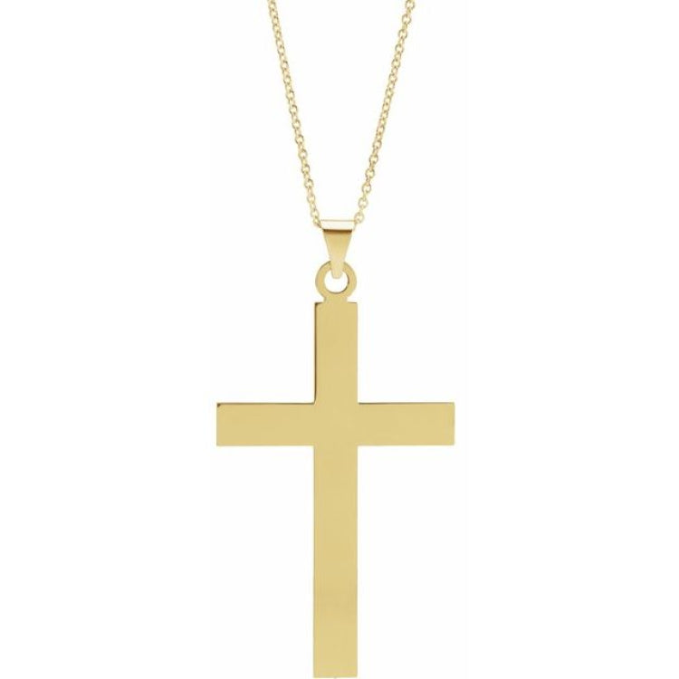 14K Yellow 39 x 25 mm Cross 18" Necklace 14K Yellow 39 x 25 mm Cross 18" Necklace