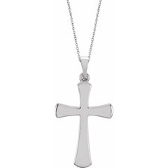 14K White Cross 18" Necklace 14K White Cross 18" Necklace