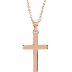 14K Rose Cross 18" Necklace 14K Rose Cross 18" Necklace