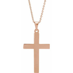 14K Rose Cross 18" Necklace 14K Rose Cross 18" Necklace