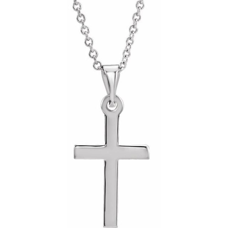 14K White Cross 18" Necklace 14K White Cross 18" Necklace