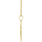14K Yellow Cross 18" Necklace