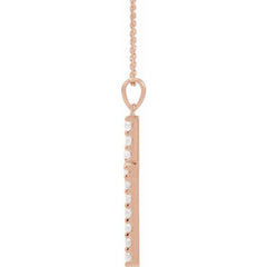 14K Rose 1/4 CTW Natural Diamond Cross 18" Necklace 14K Rose 1/4 CTW Natural Diamond Cross 18" Necklace