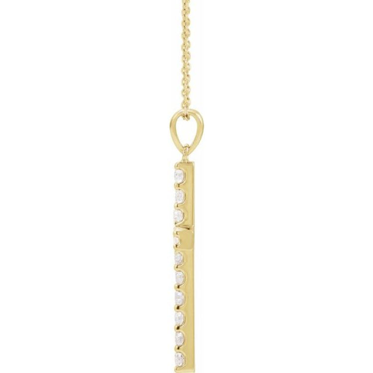 14K Yellow 1/2 CTW Natural Diamond Cross 18" Necklace 14K Yellow 1/2 CTW Natural Diamond Cross 18" Necklace
