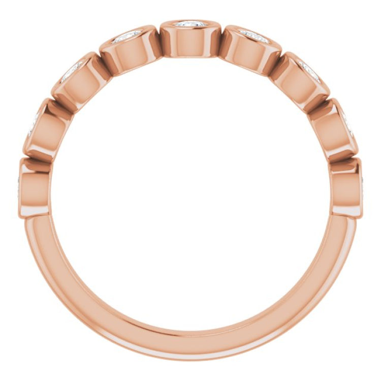 14K Rose 1/2 CTW Natural Diamond Anniversary Band 14K Rose 1/2 CTW Natural Diamond Anniversary Band