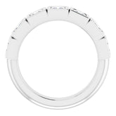 Platinum 1 1/8 CTW Natural Diamond Anniversary Band