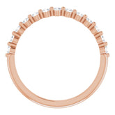 14K Rose 1/5 CTW Natural Diamond Anniversary Band