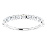 14K White 5/8 CTW Natural Diamond Anniversary Band