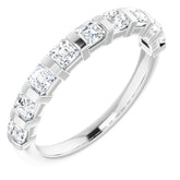 14K White 9/10 CTW Natural Diamond Anniversary Band
