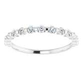 14K White 1/3 CTW Natual Diamond Anniversary Band