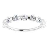 Platinum 3/4 CTW Natual Diamond Anniversary Band