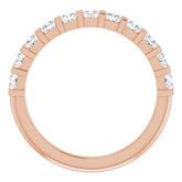 14K Rose 3/4 CTW Natural Diamond Anniversary Band