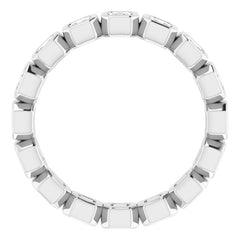 Platinum 9/10 CTW Natural Diamond Eternity Band Size 7 Platinum 9/10 CTW Natural Diamond Eternity Band Size 7