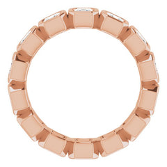 14K Rose 2 1/4 CTW Natural Diamond Eternity Band Size 7 14K Rose 2 1/4 CTW Natural Diamond Eternity Band Size 7