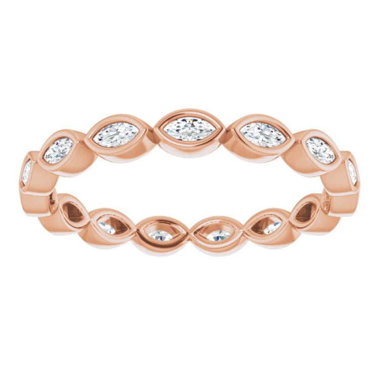 14K Rose 1/2 CTW Natural Diamond Eternity Band Size 7 14K Rose 1/2 CTW Natural Diamond Eternity Band Size 7