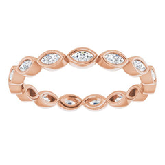 14K Rose 1/2 CTW Natural Diamond Eternity Band Size 7 14K Rose 1/2 CTW Natural Diamond Eternity Band Size 7