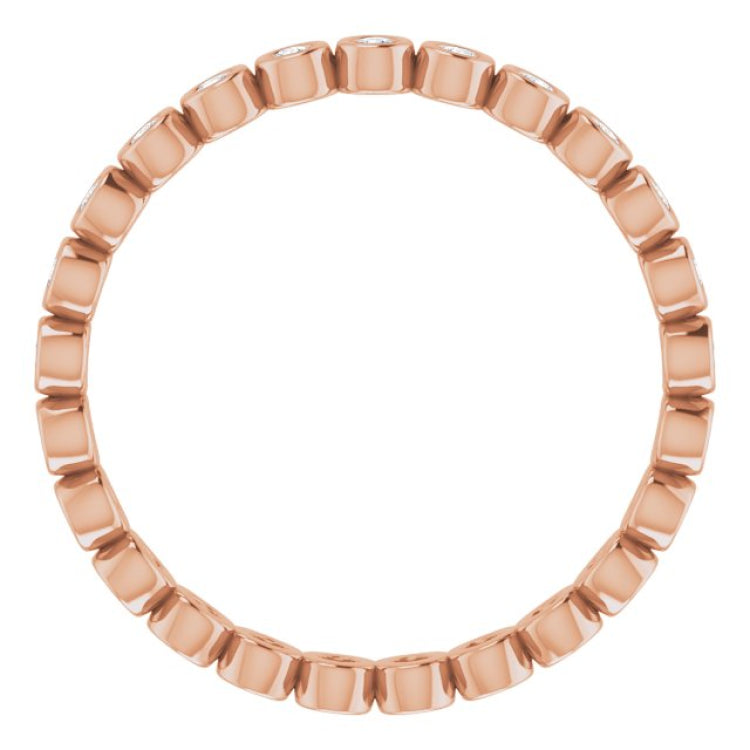 14K Rose 1/3 CTW Natural Diamond Eternity Band Size 7 14K Rose 1/3 CTW Natural Diamond Eternity Band Size 7