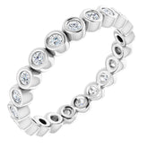 14K White 1/3 CTW Natural Diamond Eternity Band Size 7