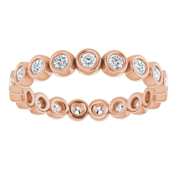 14K Rose 1/2 CTW Natural Diamond Eternity Band Size 7 14K Rose 1/2 CTW Natural Diamond Eternity Band Size 7