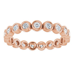 14K Rose 1/2 CTW Natural Diamond Eternity Band Size 7 14K Rose 1/2 CTW Natural Diamond Eternity Band Size 7