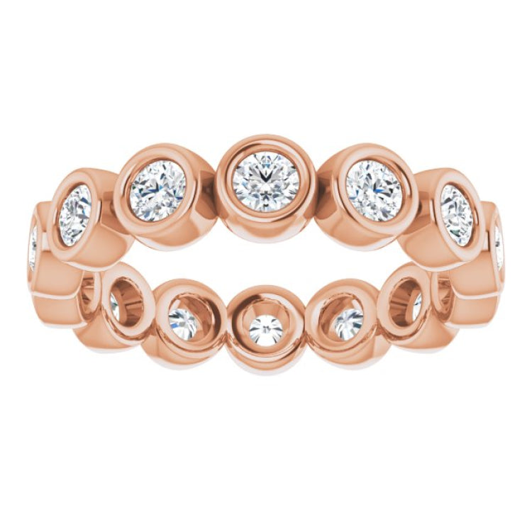 14K Rose 1 CTW Natural Diamond Eternity Band Size 7 14K Rose 1 CTW Natural Diamond Eternity Band Size 7