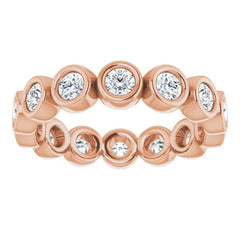 14K Rose 1 CTW Natural Diamond Eternity Band Size 7 14K Rose 1 CTW Natural Diamond Eternity Band Size 7
