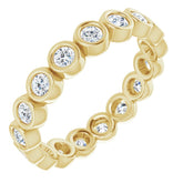 14K Yellow 1 CTW Natural Diamond Eternity Band Size 7