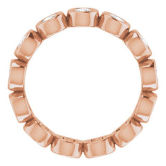 14K Rose 1 3/8 CTW Natural Diamond Eternity Band Size 7 14K Rose 1 3/8 CTW Natural Diamond Eternity Band Size 7
